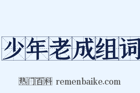 少年老成组词是什么意思的图片